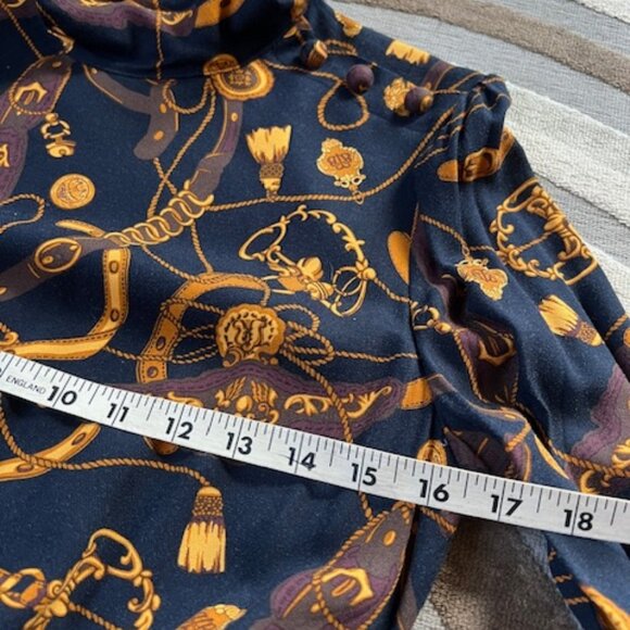 Vintage NWT Brooks Brothers Equestrian Medallion Print Woman's Dress Size 4 - Picture 12 of 14